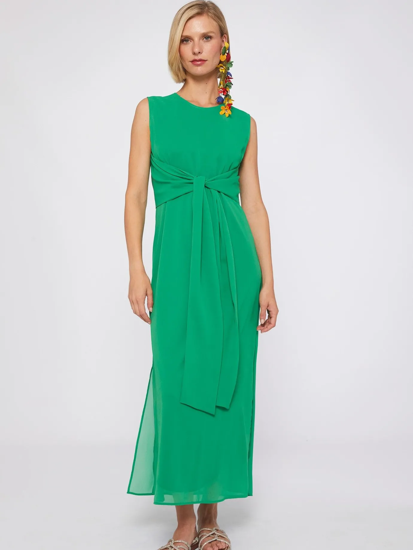 Women Vilagallo Dresses*Dress Tamara Green Chiffon