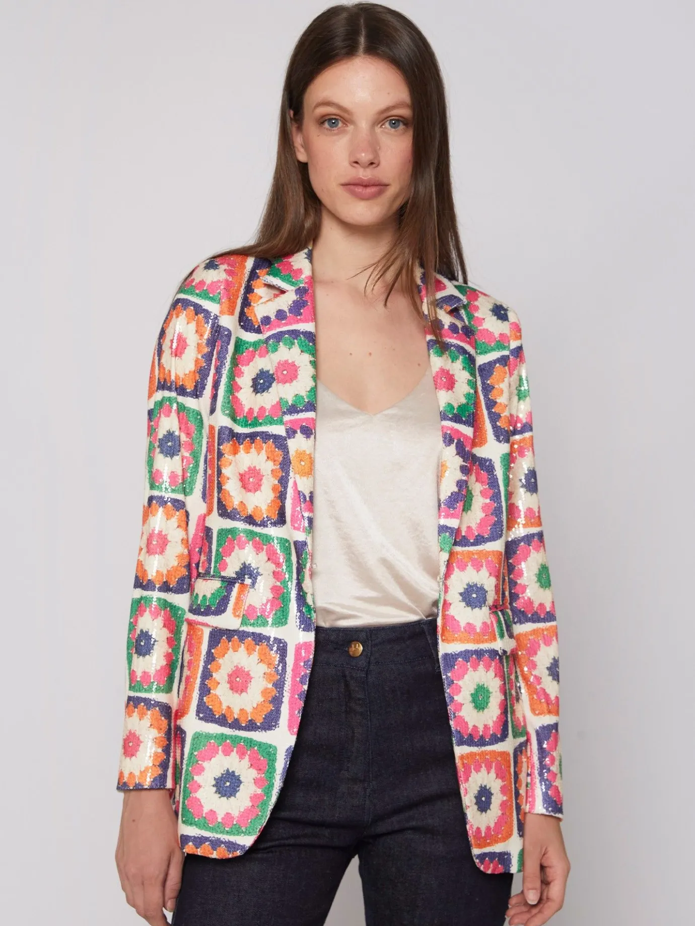 Women Vilagallo Jackets*Jacket Andrea Crochet Sequins