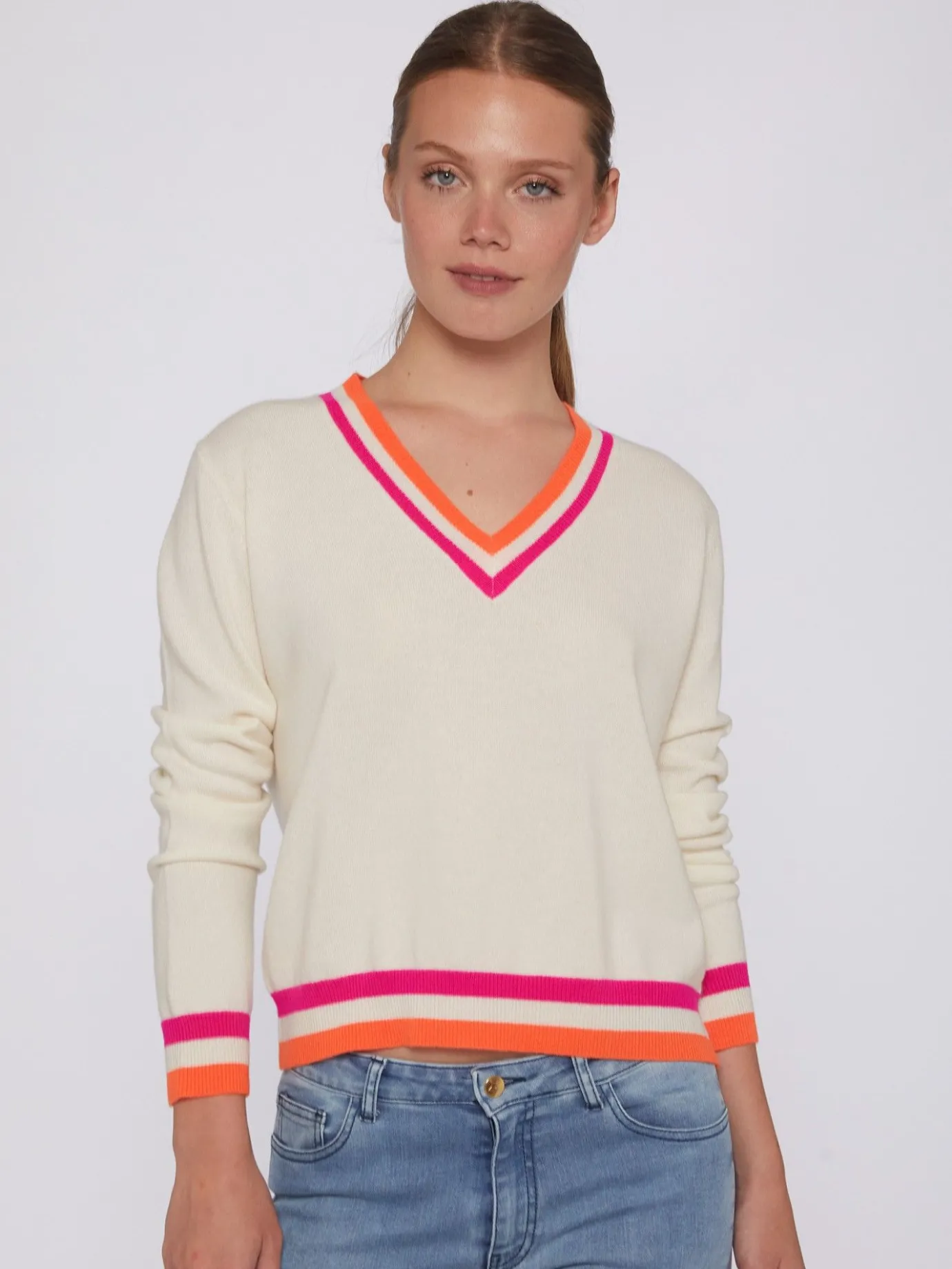 Women Vilagallo Knitwear*Knitwear Intarsia Pullover Ecru