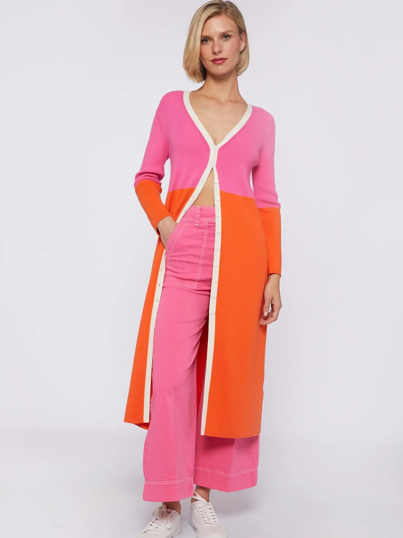 Women Vilagallo Knitwear*Knitwear Serena Bicolor Pink&Orange