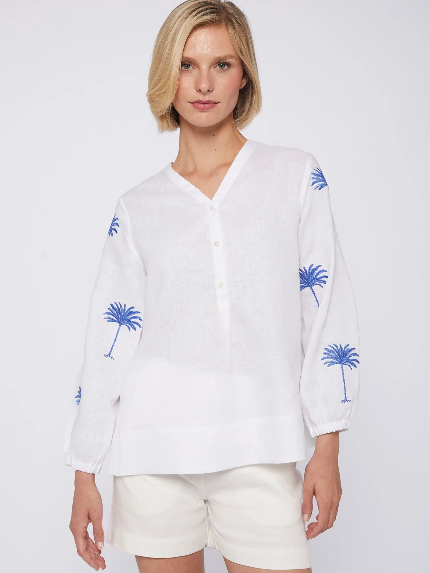 Women Vilagallo Shirts*Shirt Ebba Emb White Linen