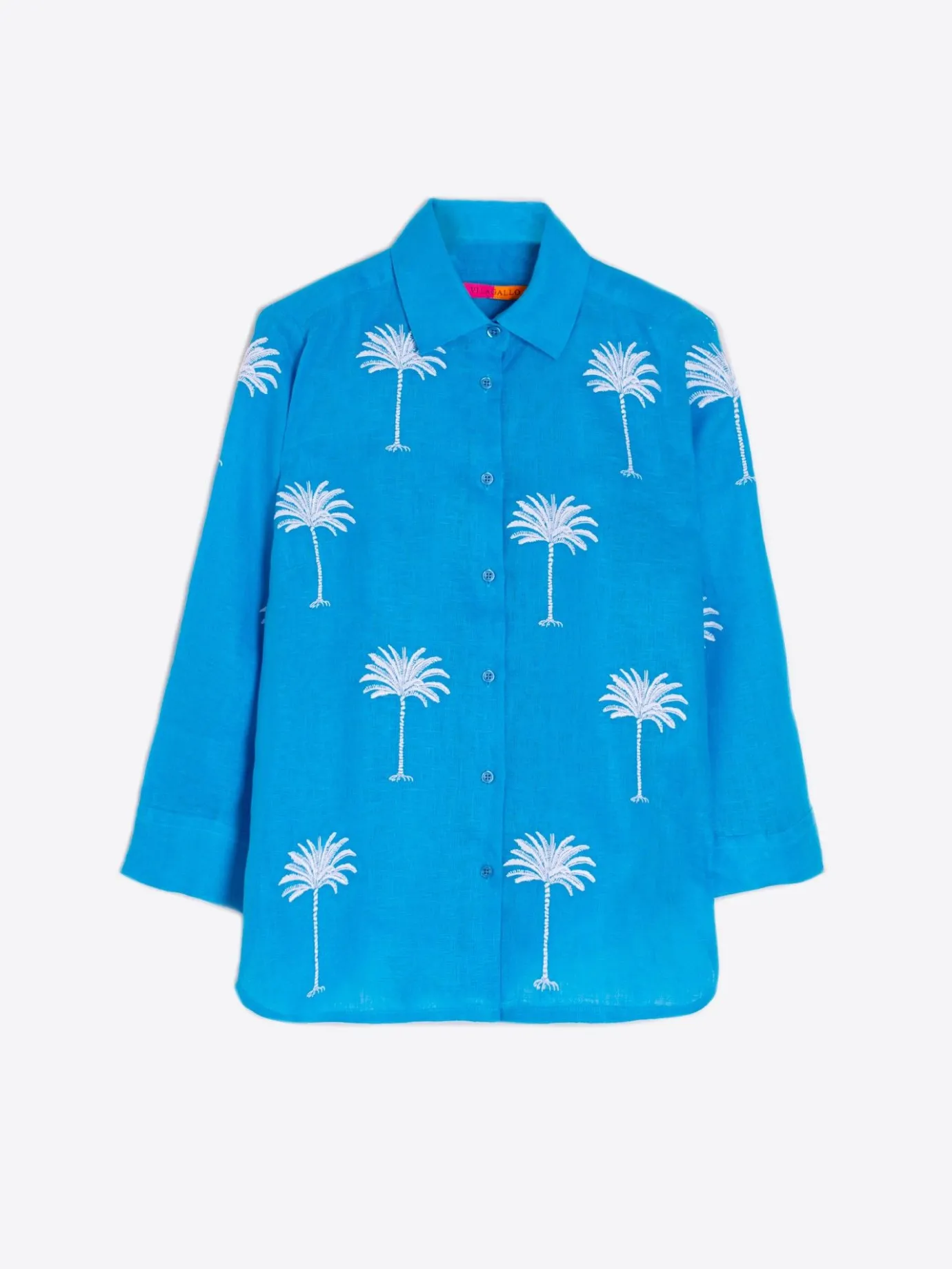 Women Vilagallo Shirts*Shirt Sara Emb Blue Linen