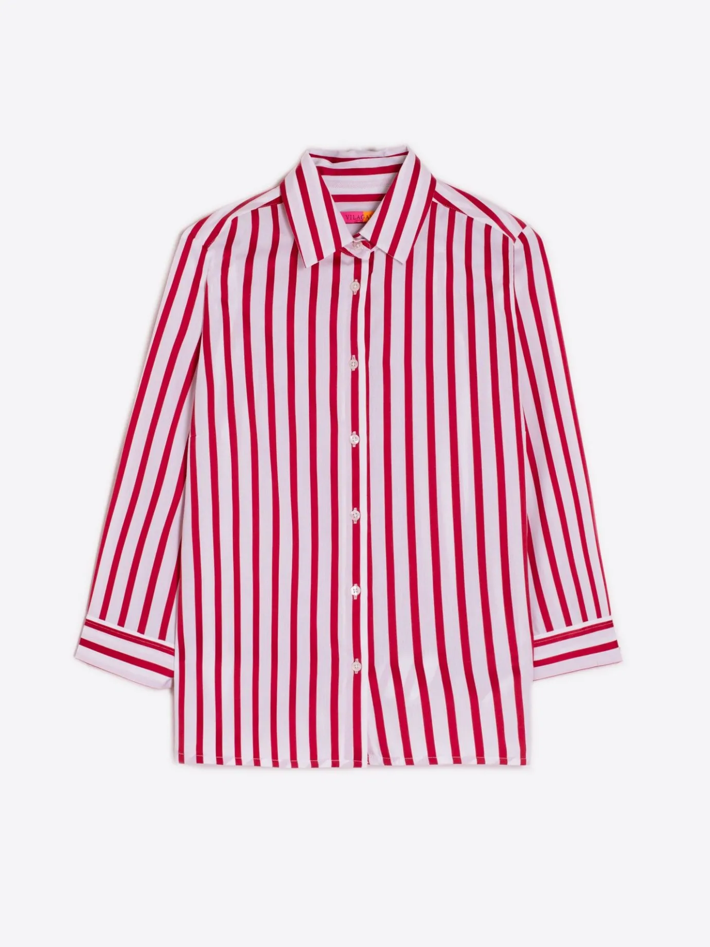 Women Vilagallo Shirts*Shirt Sara Red Stripe Cotton